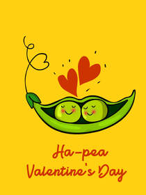 Ha-pea Valentine's Day Greeting Card