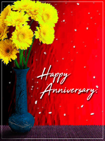 Happy Anniversary Yellow Flowers