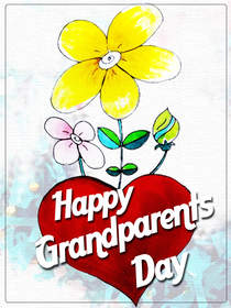 Happy Grandparents Day Flower Card