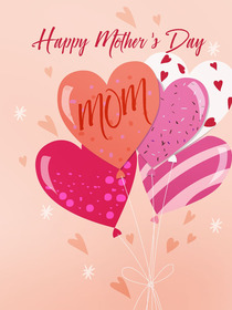 Happy Mother's Day Hearts Card