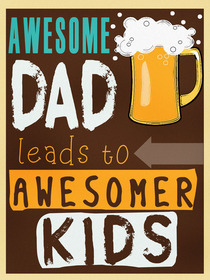 Awesome Dad Beer Greeting Card