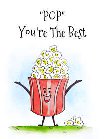 Pop You're the Best Popcorn Card