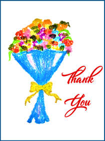 Colorful Flower Bouquet Thank You