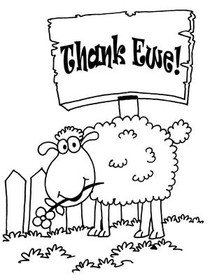 Thank Ewe Sheep Greeting Card
