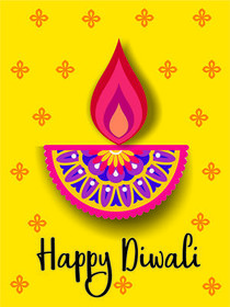 Happy Diwali Greeting Card
