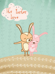 It's Easter Love Bunny Greeting Card