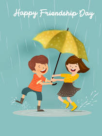 Happy Friendship Day Rainy Day