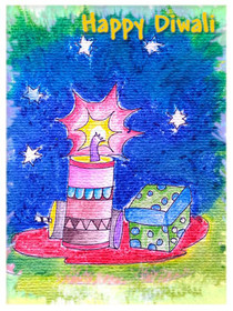 Happy Diwali Festive Lamp Card