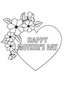 Happy Mother's Day Floral Heart