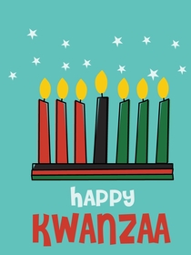 Happy Kwanzaa Candles Greeting Card