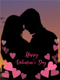 Happy Valentine's Day Silhouette