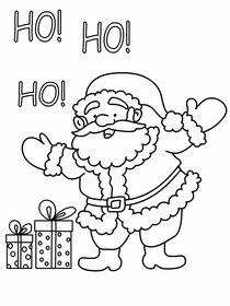 Jolly Santa Ho Ho Ho Christmas Card