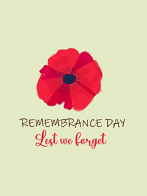 Remembrance Day Poppy Card