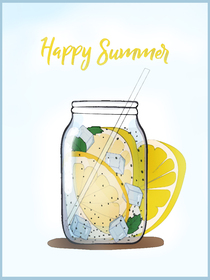 Happy Summer Lemonade Greeting Card