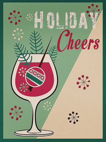 Holiday Cheers Festive Cocktail Card