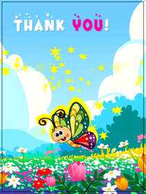 Thank You Garden Scene Card