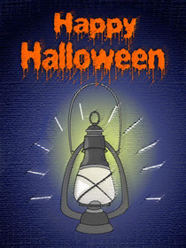 Happy Halloween Lantern Greeting Card