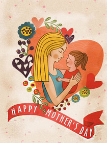 Happy Mother's Day Heart Card
