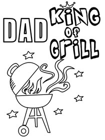 Dad King of Grill Father's Day Card