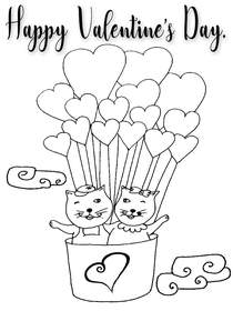 Happy Valentine's Day Heart Balloon Card