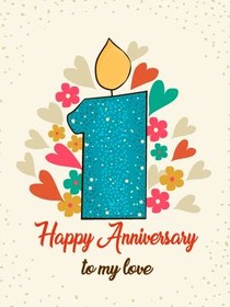 Happy Anniversary Love Candle Card