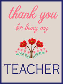 Thank You Teacher Greeting Card