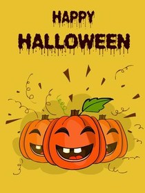 Happy Halloween Pumpkin Greeting Card