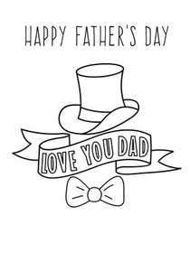 Happy Father's Day Top Hat Card