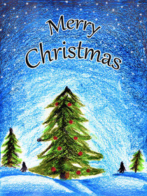 Snowy Pine Christmas Card