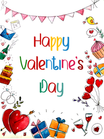 Happy Valentine's Day Greeting Card
