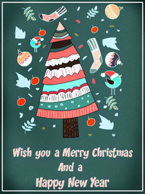 Festive Christmas Tree Greeting Card