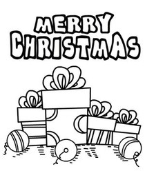 Merry Christmas Gifts Coloring Card