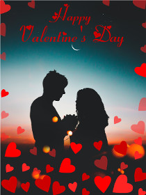 Happy Valentine's Day Silhouette Card