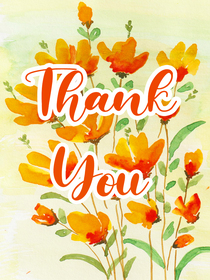 Thank You Flower Garden Card