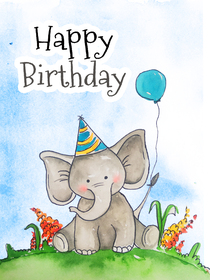 Happy Birthday Baby Elephant