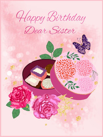 Happy Birthday Dear Sister Card