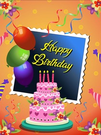 Festive Birthday Celebration Card