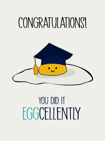 Egg-cellent Graduation Congratulations Card