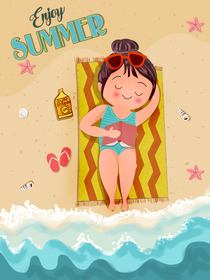 Enjoy Summer Beach Relaxation Card