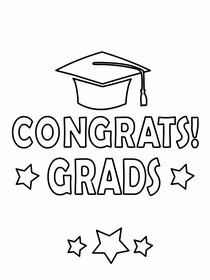 Congrats Grads Coloring Card