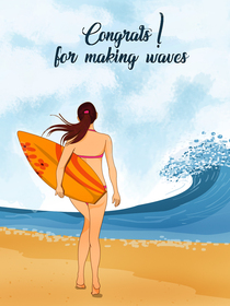 Congrats for Making Waves Surfer