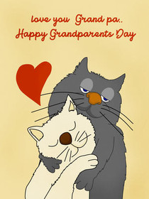Grandparents Day Cats Love Card