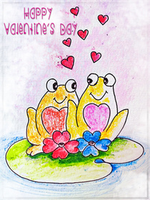 Happy Valentine's Day Love Birds Card