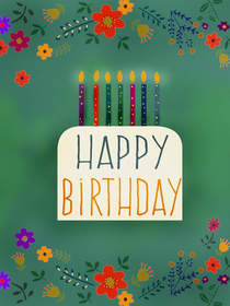 Colorful Birthday Candles Card