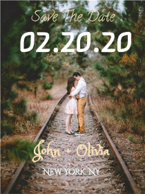 Rustic Railway Save the Date