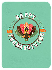 Happy Thanksgiving Turkey Card