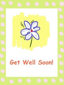 Get Well Soon Flower Card