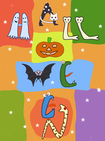 Colorful Halloween Greeting Card