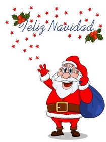 Feliz Navidad Santa Christmas Card