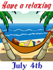 Relaxing July 4th Beach Hammock